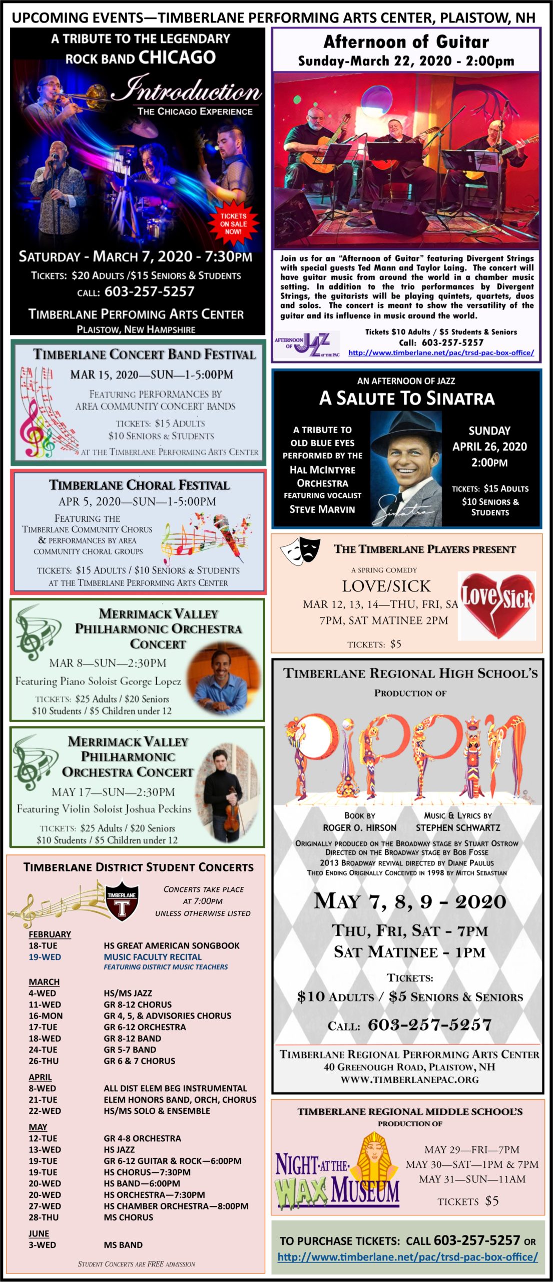 Events/Calendar Timberlane Performing Arts Center